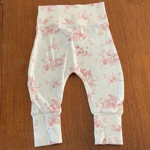 🍊5/$25 F&F Pink Floral Baby Leggings size 0-3m